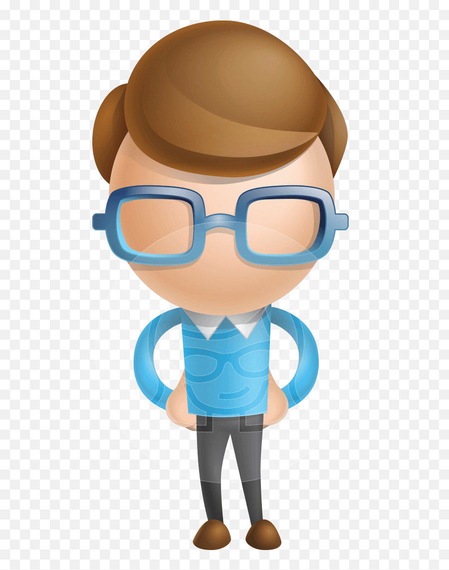 Simple Boy With Glasses Clipart - Full Size Clipart Emoji,Nerd Glasses Transparent Background