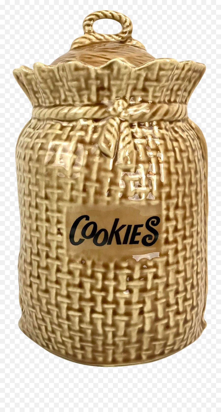 Mccoy Burlap Sack Cookie Jar Emoji,Cookie Jar Png