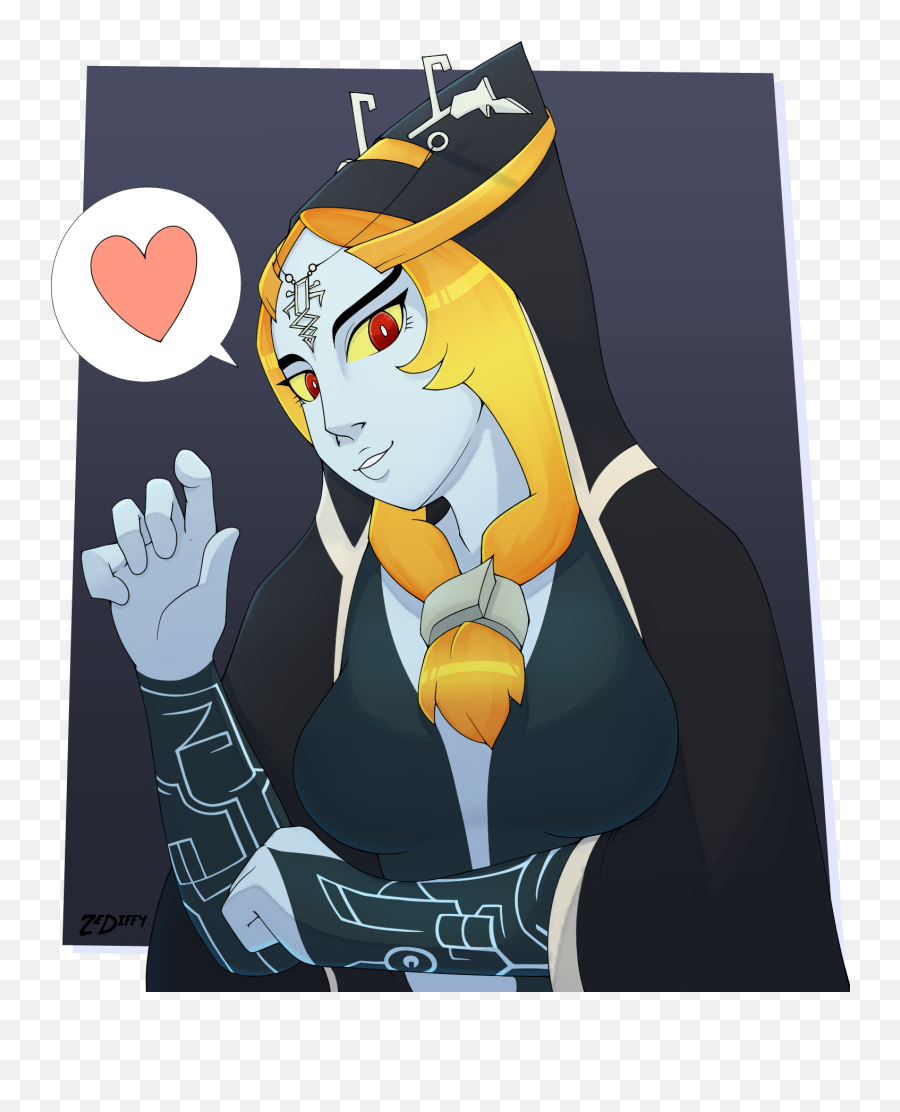 Midna Loves You By Zediffy On Newgrounds Emoji,Midna Png
