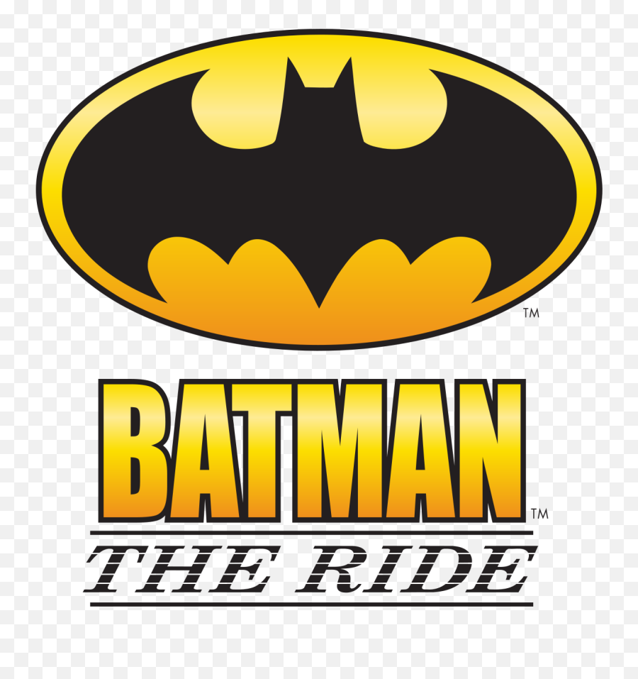Batman The Ride - Wikipedia Batman The Ride Six Flags Great America Logo Emoji,Six Flags Logo