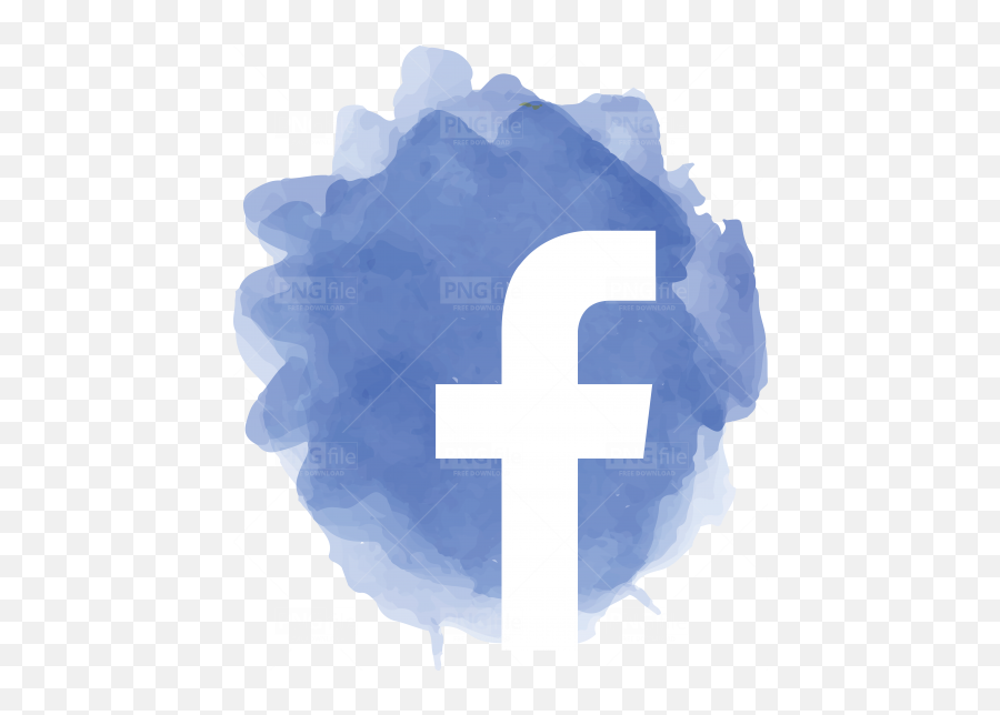 Facebook Watercolor Social Media Icon - Facebook Logo Watercolor Png Emoji,Watercolor Logo