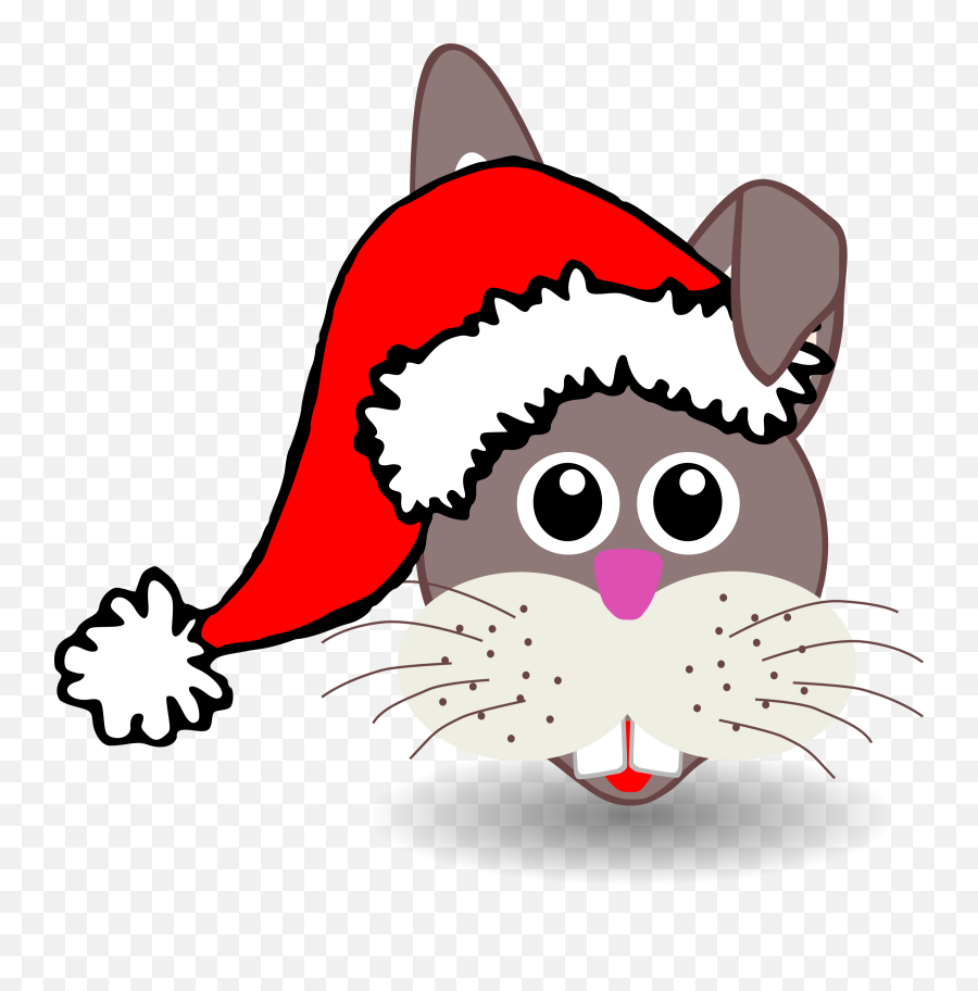 Easter Bunny Animal Christmas Santa - Santa Hat Clipart Emoji,Santa Hat Clipart