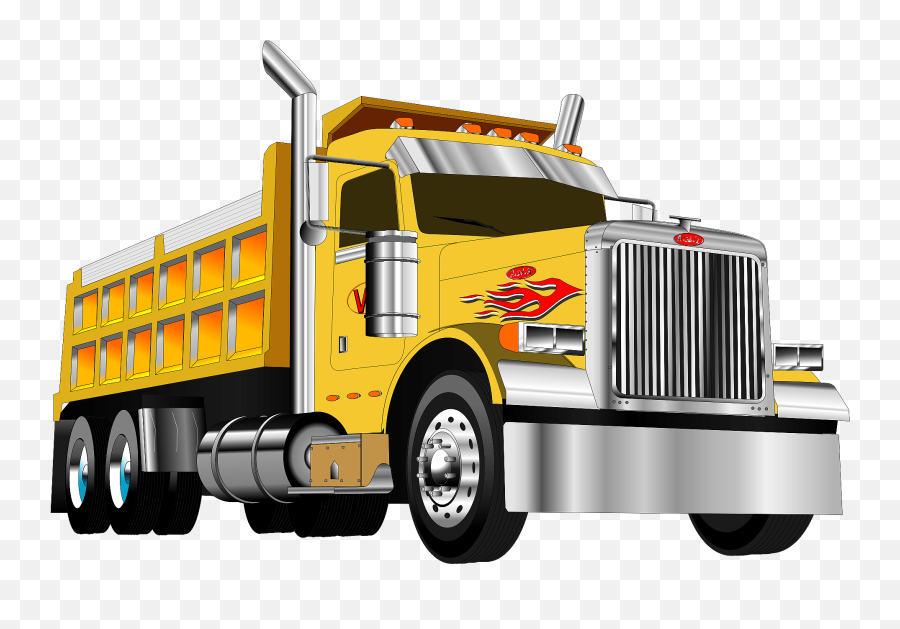Dump Truck Clipart - Peterbilt Dump Truck Png Emoji,Truck Clipart