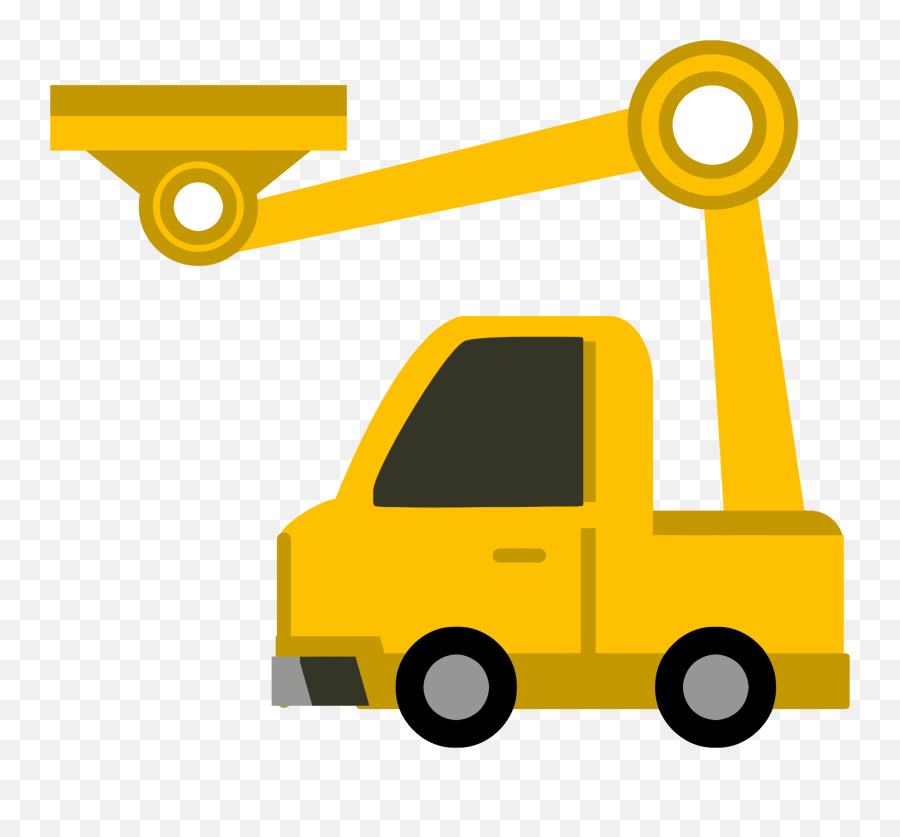 Auto Cartoon Comic Bau Kran Fahrt - Crane Truck Clip Art Emoji,Crane Clipart
