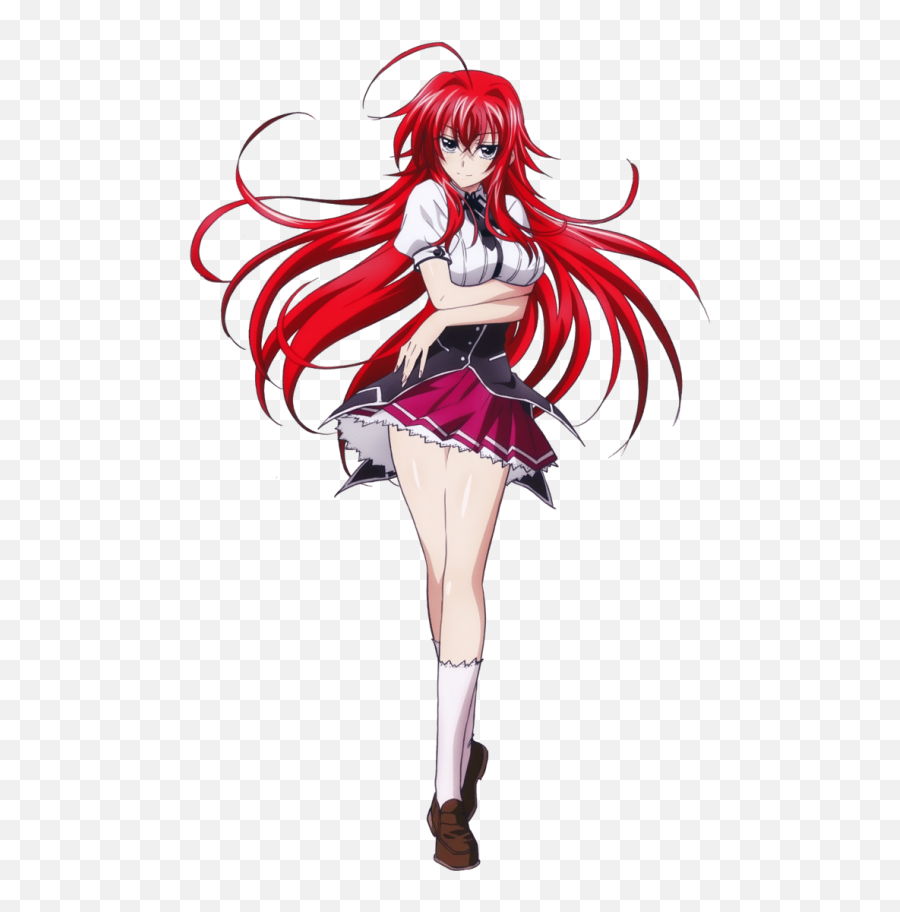 Top 10 Hottest Anime Female Characters - Rias Gremory Emoji,Hot Anime Girl Png