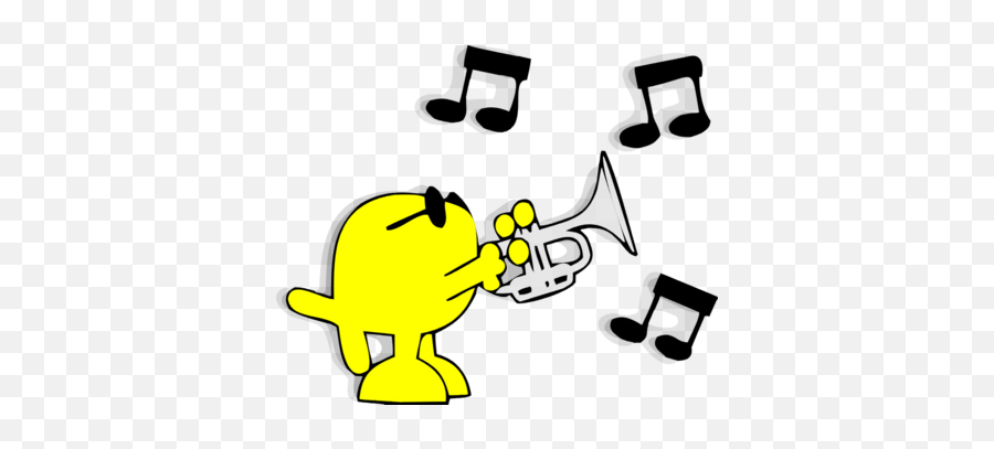 Trumpets Playing Clip Art Transparent - Trumpet Clipart Emoji,Trumpet Clipart