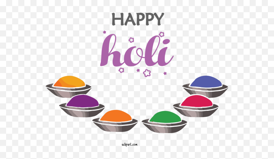 Holidays Tableware Bowl Spoon For Holi - Holi Clipart Emoji,Bowl Of Rice Clipart