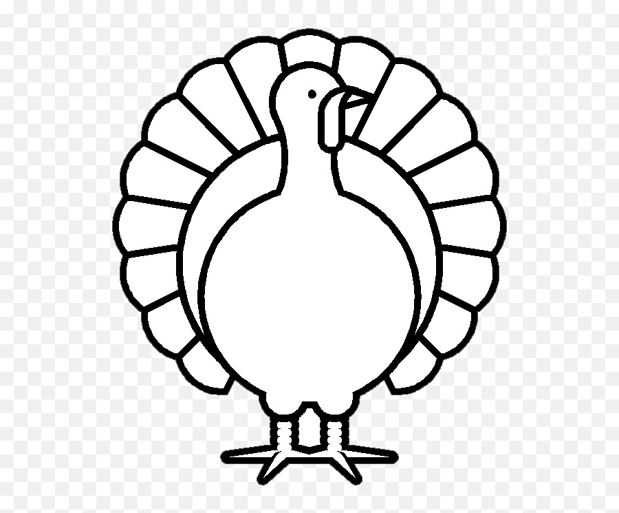 Turkeys Clipart Outline Turkeys - Turkey Clipart Black And White Emoji,Turkey Clipart Black And White