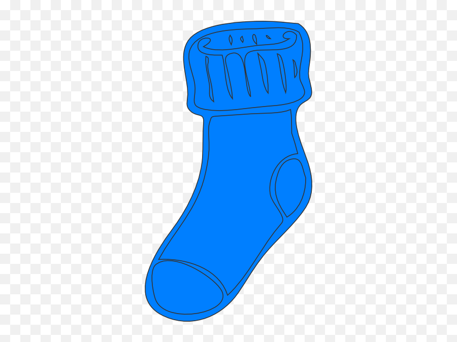 Blue Sock Clip Art At Clker - Clip Art Blue Sock Emoji,Socks Clipart