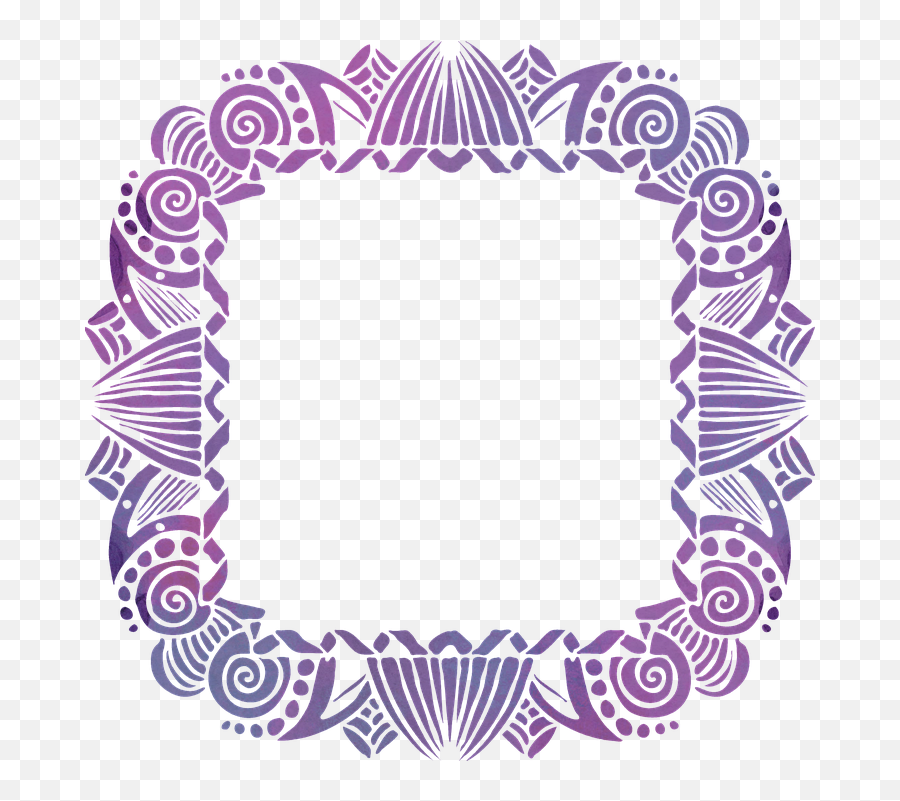 Free Photo Lilac Mandala Purple Frame Retro Ethnic Tribal Emoji,Purple Frame Png