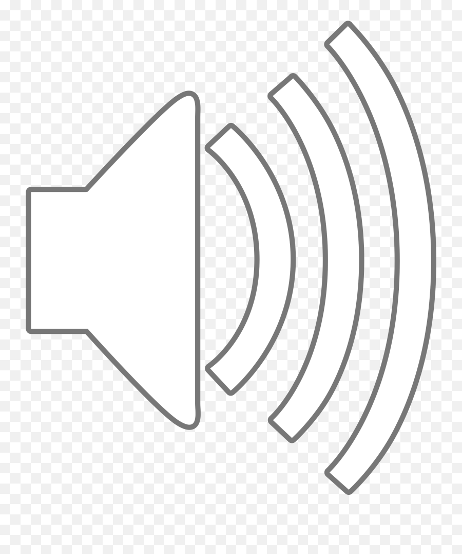 Speaker Clipart Audio Symbol - Sound On Icon White Png Emoji,Speaker Clipart