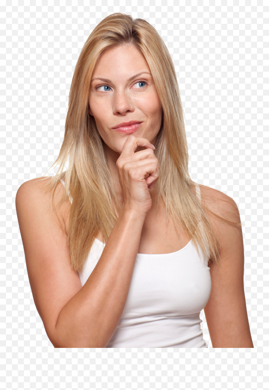 Thinking Woman Png Image - Transparent Background Woman Png Emoji,Woman Png
