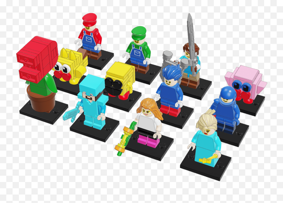 Mecabrickscom Lego Super Smash Bros Ultimate Cmf Draft Emoji,Smash Bros Logo Wallpaper