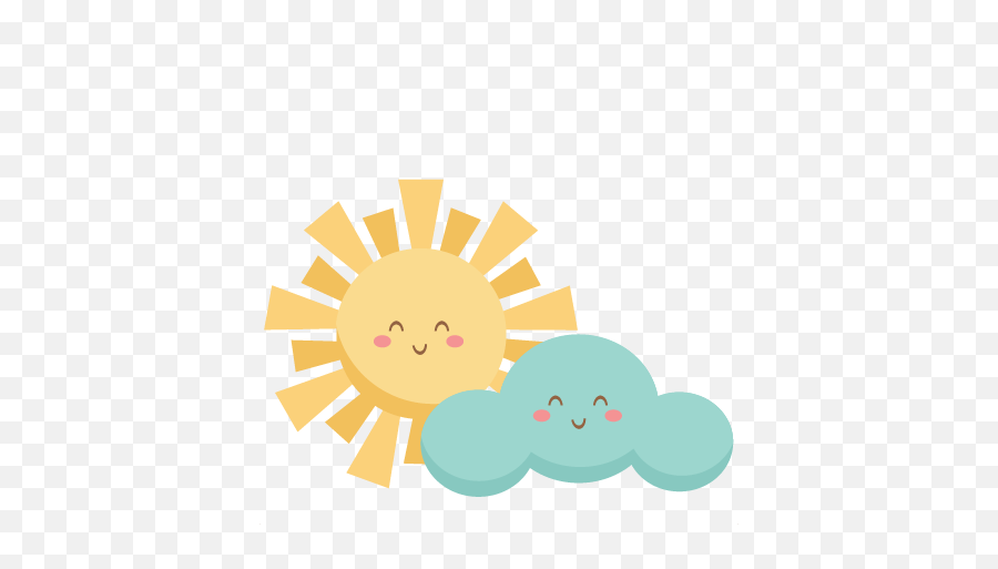 Happy Sun And Cloud Svg Scrapbook Cut File Cute Clipart Emoji,Cute Sun Png
