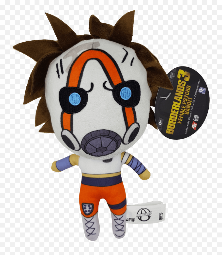 Boderlands 3 Collectible 7 Plush - Female Psycho Bandit Stuffed Toy Emoji,Clone Hero Transparent Highway