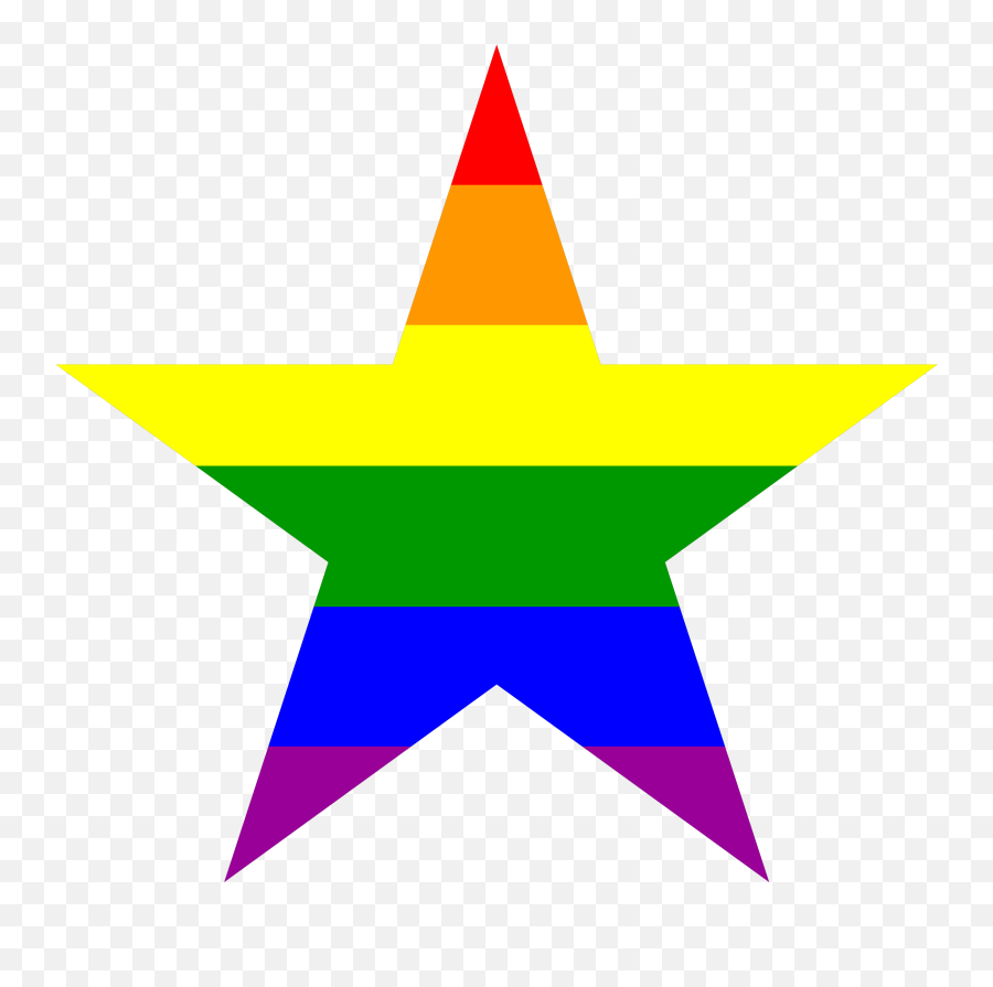 Clipart Star Meteor - Gay Flag Star Png Download Full Rainbow Star Clipart Emoji,Meteor Clipart