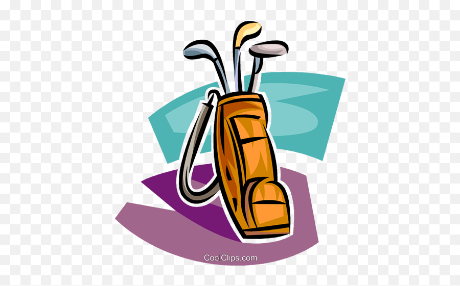 Golf Bag With Clubs Royalty Free Vector - Golf Bag Png Illustration Emoji,Golf Clipart