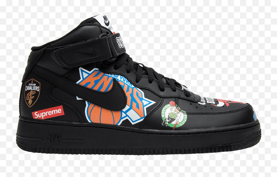 Buy And Sell Authentic Sneakers - Nike Air Force 1 Mid O7 Supreme Emoji,Black Nike Logo