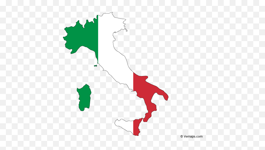 Flag Map Of Italy Free Vector Maps Italy Map Map Vector - Italy Map Vector Emoji,Google Maps Logo