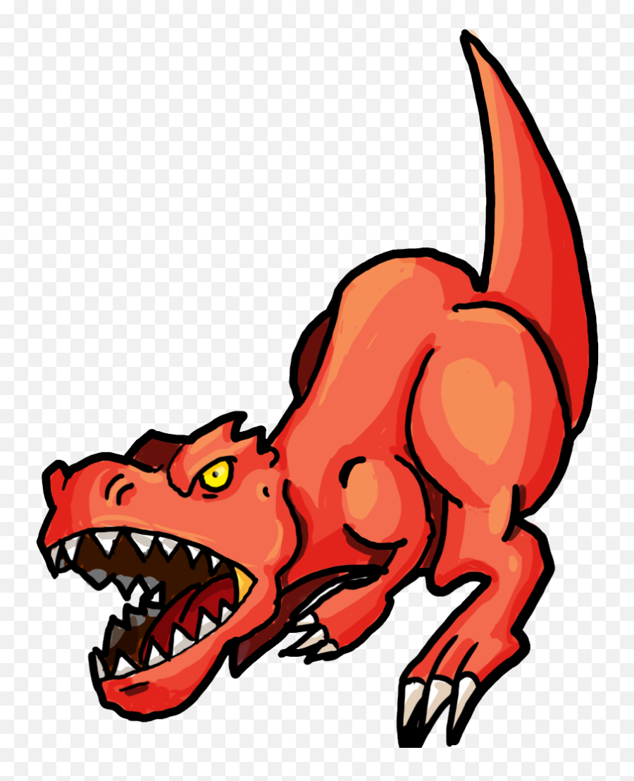 Tyrannosaurus Snout Cartoon Clip Art Trex Transprent - Red T T Rex Drawing Red Emoji,Trex Png