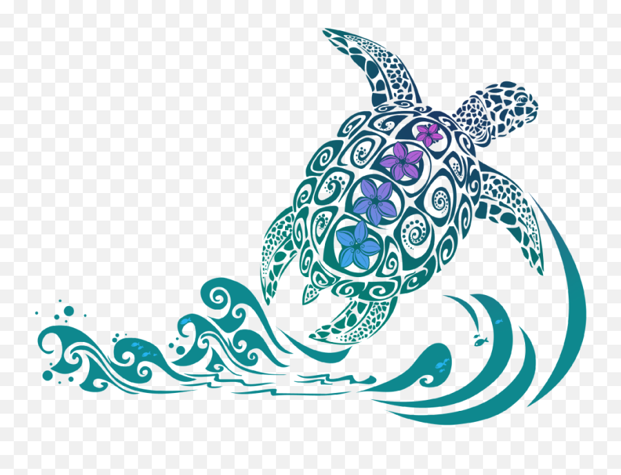 Sea Turtle Clip Art Vector Graphics Illustration - Turtle Transparent Sea Turtle Vector Emoji,Turtle Clipart