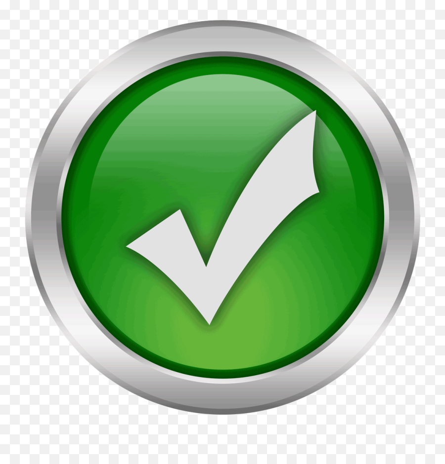 Download Tick And Cross Mark Clipart Check Mark Clip - Green Check Button Clipart Png Emoji,Check Mark Clipart