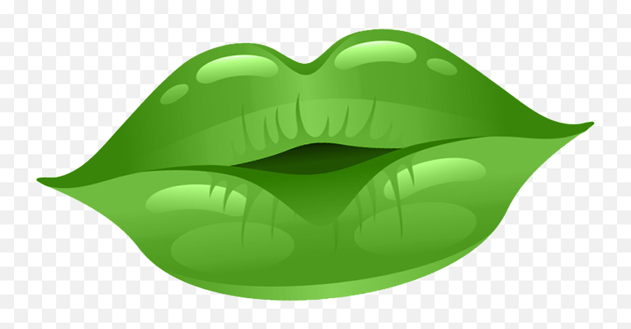 Lips Clipart Green Lip Lips Green Lip - Happy Emoji,Lips Clipart