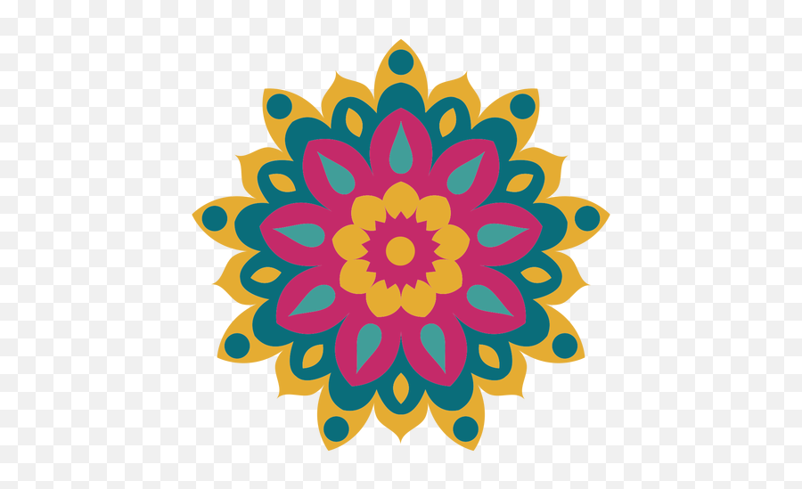 Colorful Holi Mandala - Decorative Emoji,Mandala Png