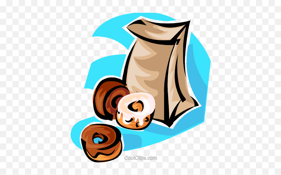 Bag Of Donuts Royalty Free Vector Clip - Bag Of Donuts Clipart Emoji,Donuts Clipart