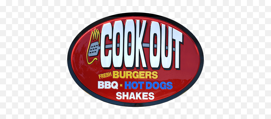 Cook Out U2013 Fresh Burgers Bbq Hot Dogs And Shakes - Cookout Sign Emoji,In And Out Logo