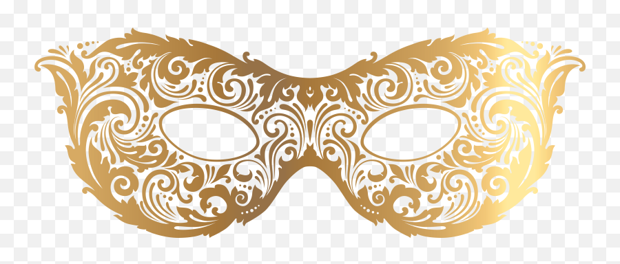 Girl Mask Png Transparent Png Image - Transparent Background Gold Masquerade Mask Png Emoji,Flag Banner Clipart