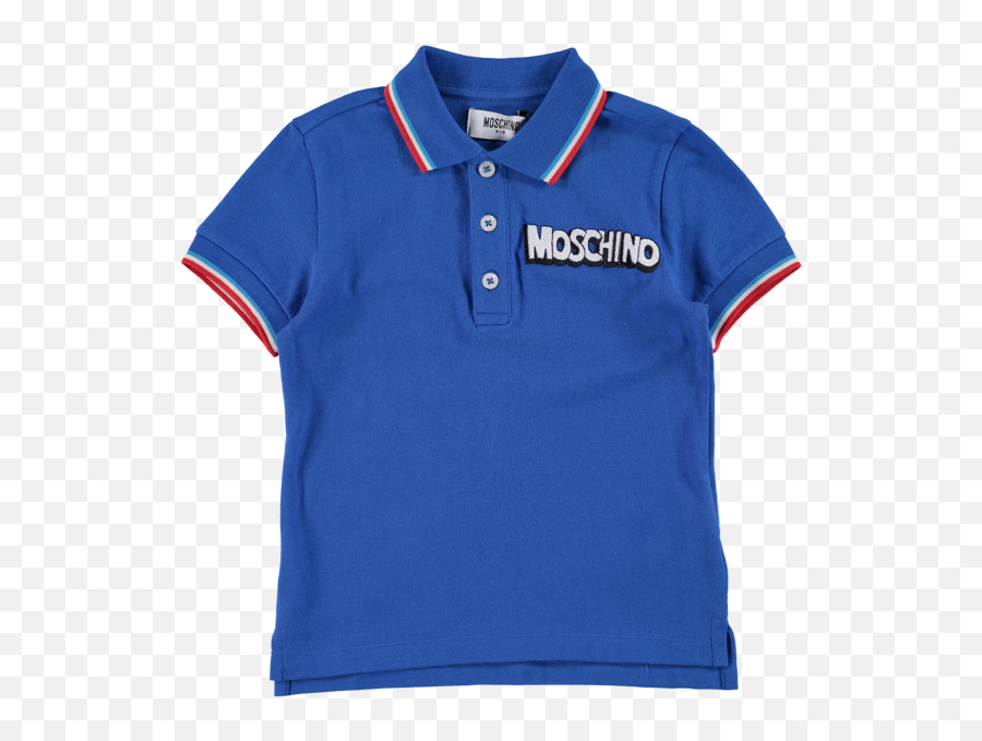 Download Hd Blue Polo Shirt Free Png Transparent Background - Kids Shirt With Transparent Backgrounf Emoji,Moschino Logo