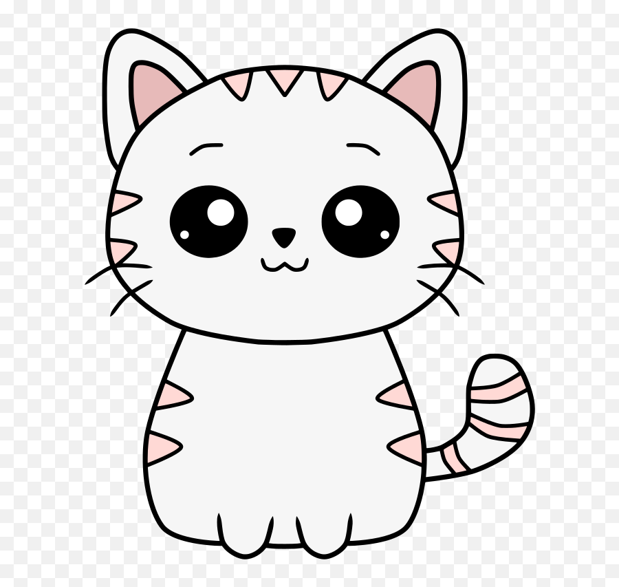 Cute Cat Clipart Free Svg File - Cute Kawaii Cat Emoji,Cute Cat Clipart