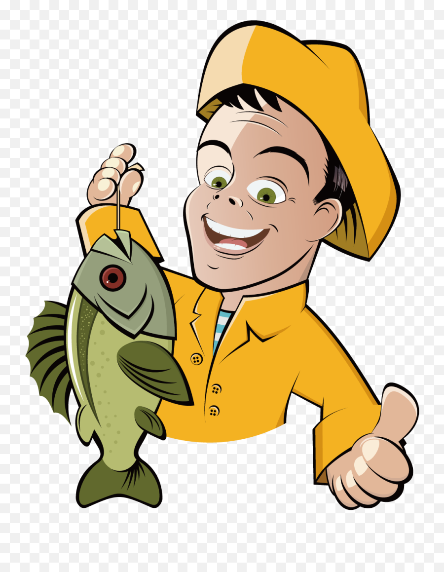 Fishing Cartoon Fisherman Clip Art - Fishing Man Cartoon Transparent Emoji,Fisherman Clipart