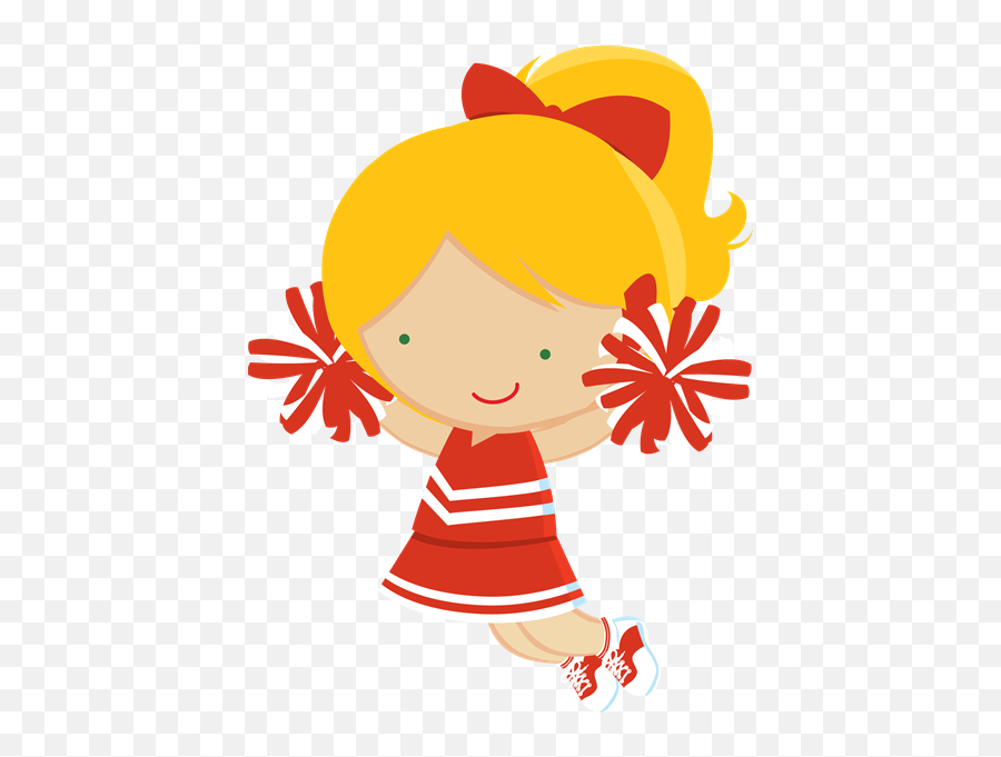 Ready To Roll Cheerleader Clipart 1st Birthdays - Red Red Cheerleaders Clip Art Emoji,Cheerleader Clipart