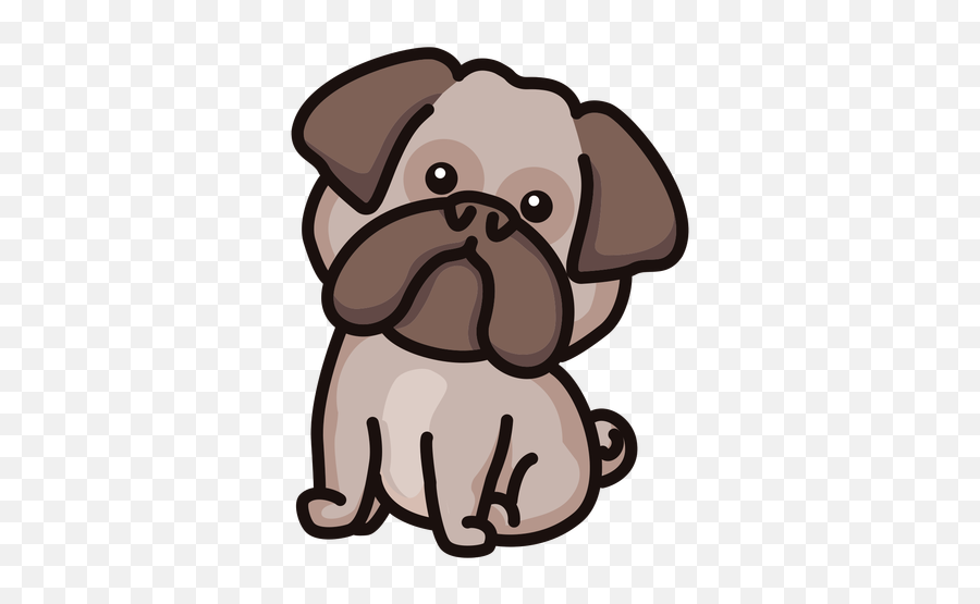 Colored Cute Bulldog - Bulldog Emoji,Bulldog Png