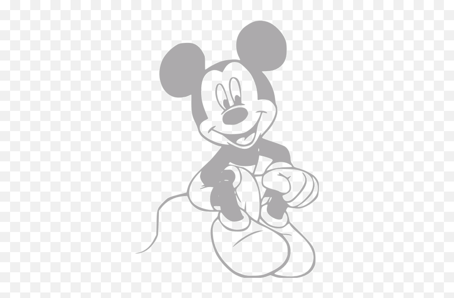 Dark Gray Mickey Mouse 28 Icon - Free Dark Gray Mickey Mouse Mickey Mouse Png Vector Emoji,Mickey Mouse Black And White Clipart