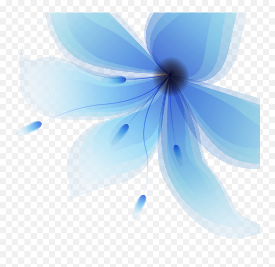 Download Blue Light Large Flower Emoji,Blue Flowers Png