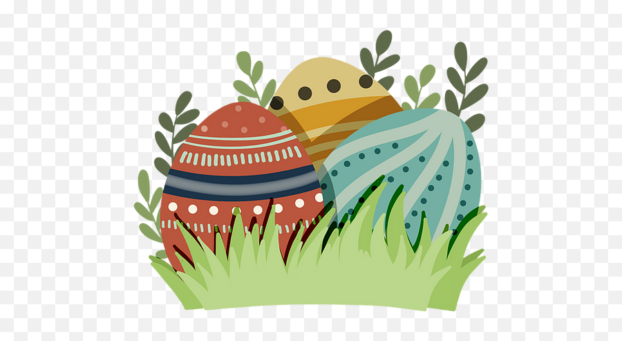 Easter Eggs In The Grass Clipart - Png Transparent Image Emoji,Grass Clipart Transparent