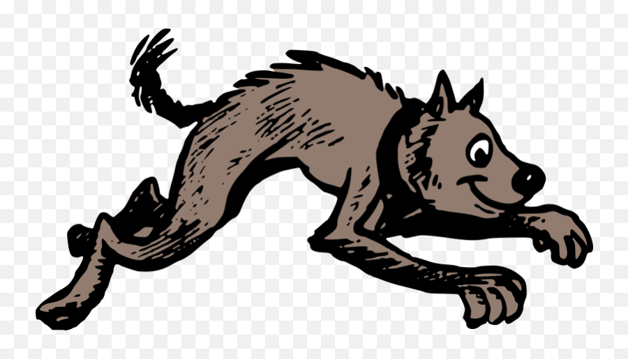 Running Retro Cartoon Dog - Openclipart Emoji,Running Dog Clipart