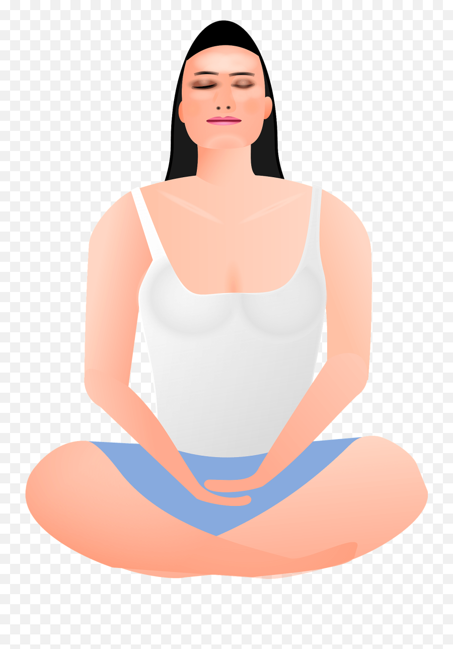 Lady In Meditation Clipart - Clipart Meditação Emoji,Meditation Clipart