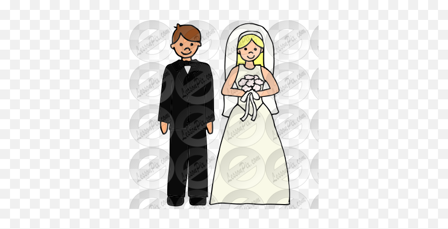 Bride And Groom Picture For Classroom - Floor Length Emoji,Bride And Groom Clipart