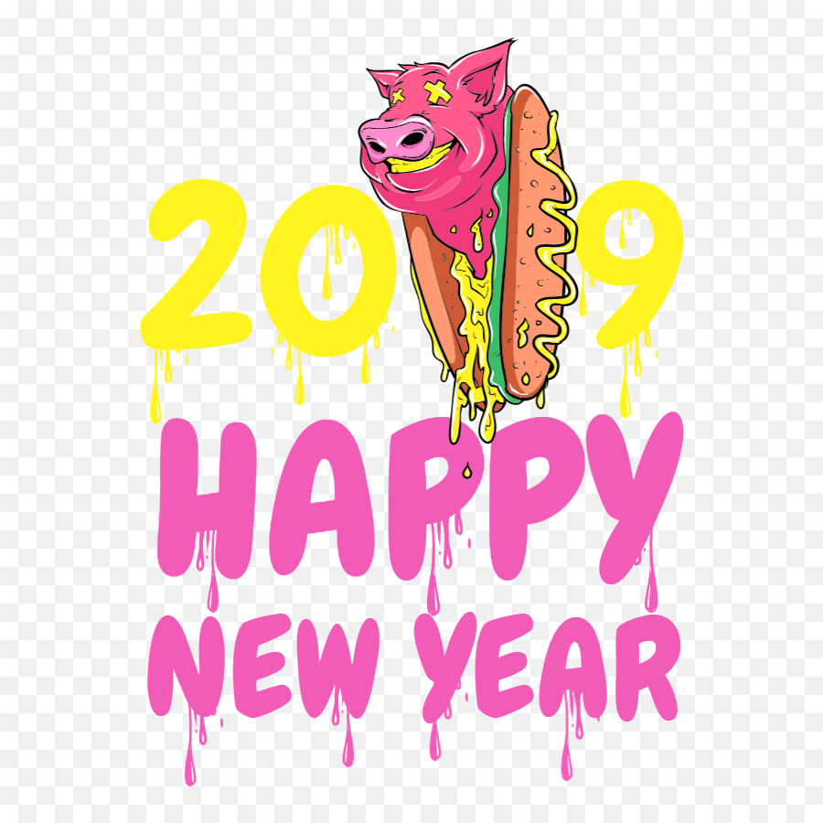 T Shirt Design 2019 Transparent Png - Language Emoji,Happy New Year 2019 Png
