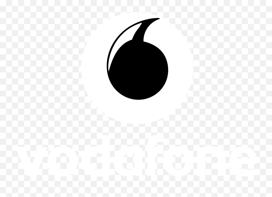 Vodafone Logo Png Transparent Svg - Black And White Vodafone Logo Png Emoji,Vodafone Logo