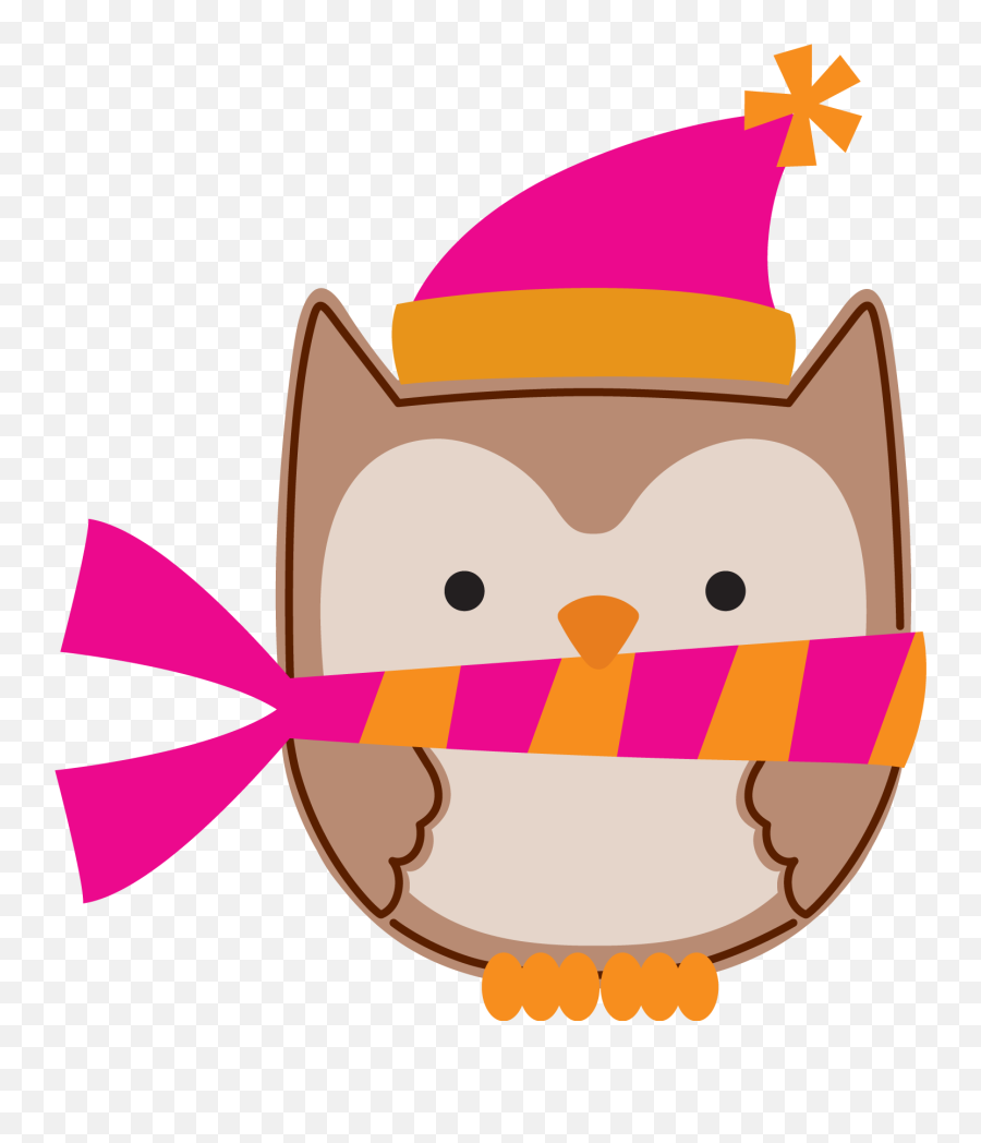 Minus Owl Pics Winter Clipart Owl - Winter Clipart Cute Winter Transparent Background Emoji,Winter Clipart