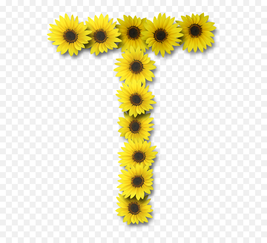 Tree Clipart Sunflower Tree Sunflower Transparent Free For - Letter T Transparent Background Png Emoji,Sunflowers Clipart