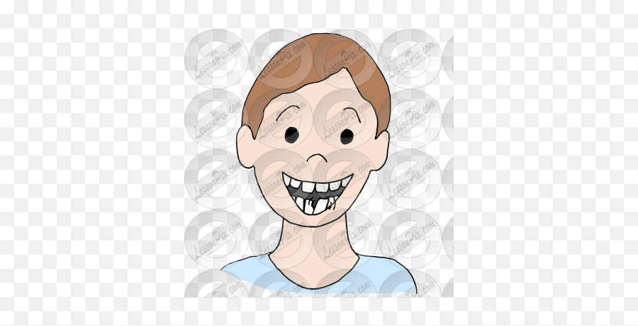 Loose Tooth Picture For Classroom - Happy Emoji,Tooth Clipart