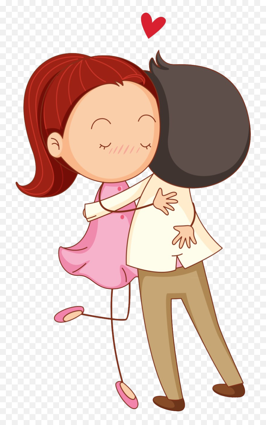 Hug Png Clipart - Friends Hugging Cartoon Boy Girl Emoji,Hug Clipart