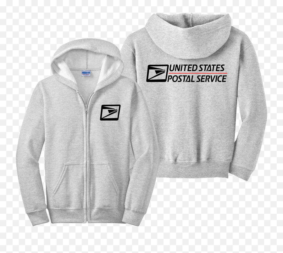 Activewear Usps Postal Hoodie Zip Up Black Hooded Sweatshirt - Sniper Gang Hoodie Gray Emoji,U S Postal Service Logo