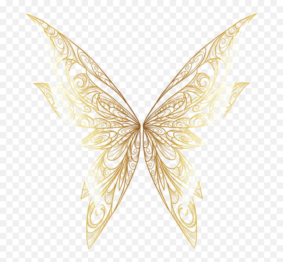 Download Hd Golden Wings By Moryartix - Gold Fairy Wings Png Emoji,Fairy Wings Clipart